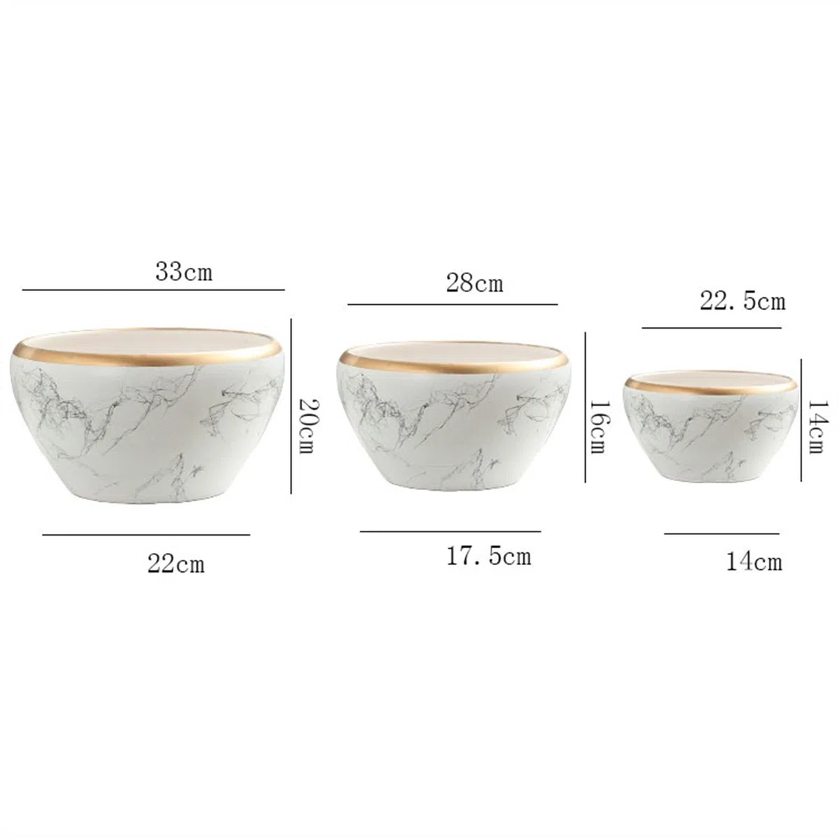 Doniczki na kwiaty Okrągłe ozdobne doniczki, doniczka z otworami drenażowymi, ceramiczne doniczki ogrodowe na rośliny doniczkowe/na zewnątrz Doniczka (Size : 14CM)