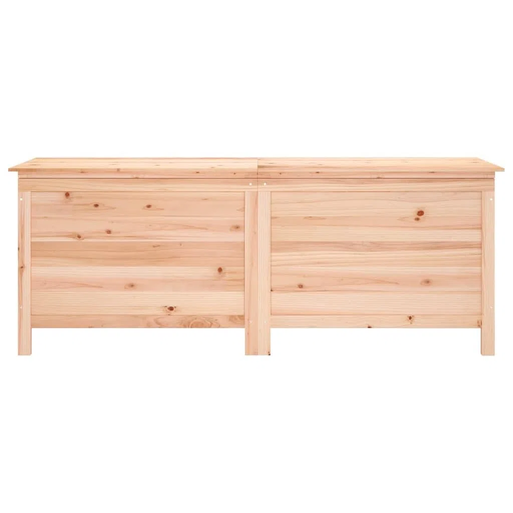 Skrzynia ogrodowa z litego drewna jodłowego, 150 x 50 x 56,5 cm, skrzynia ogrodowa, skrzynia na poduszki, skrzynia na taras, balkon i basen