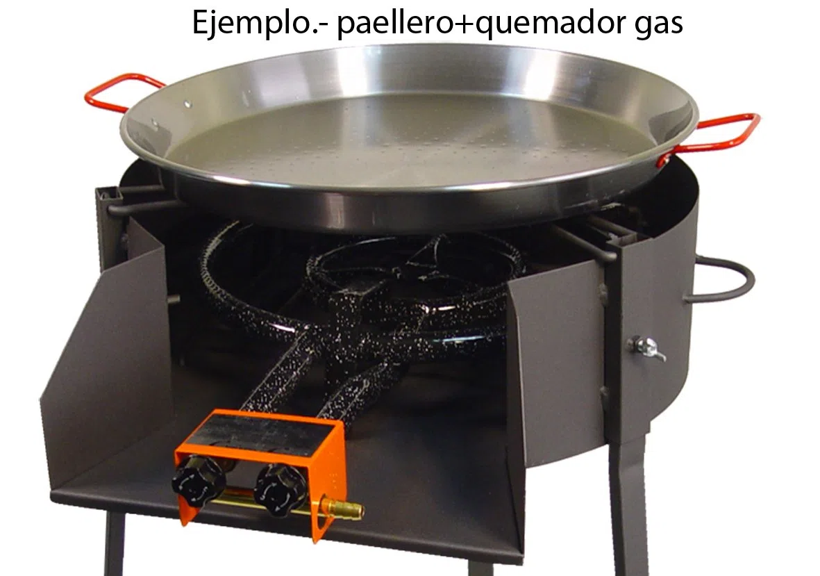 Imex El Zorro 71580 Okrągły grill z uchwytem do paelli, średnica 40 x 75 cm, CZARNY