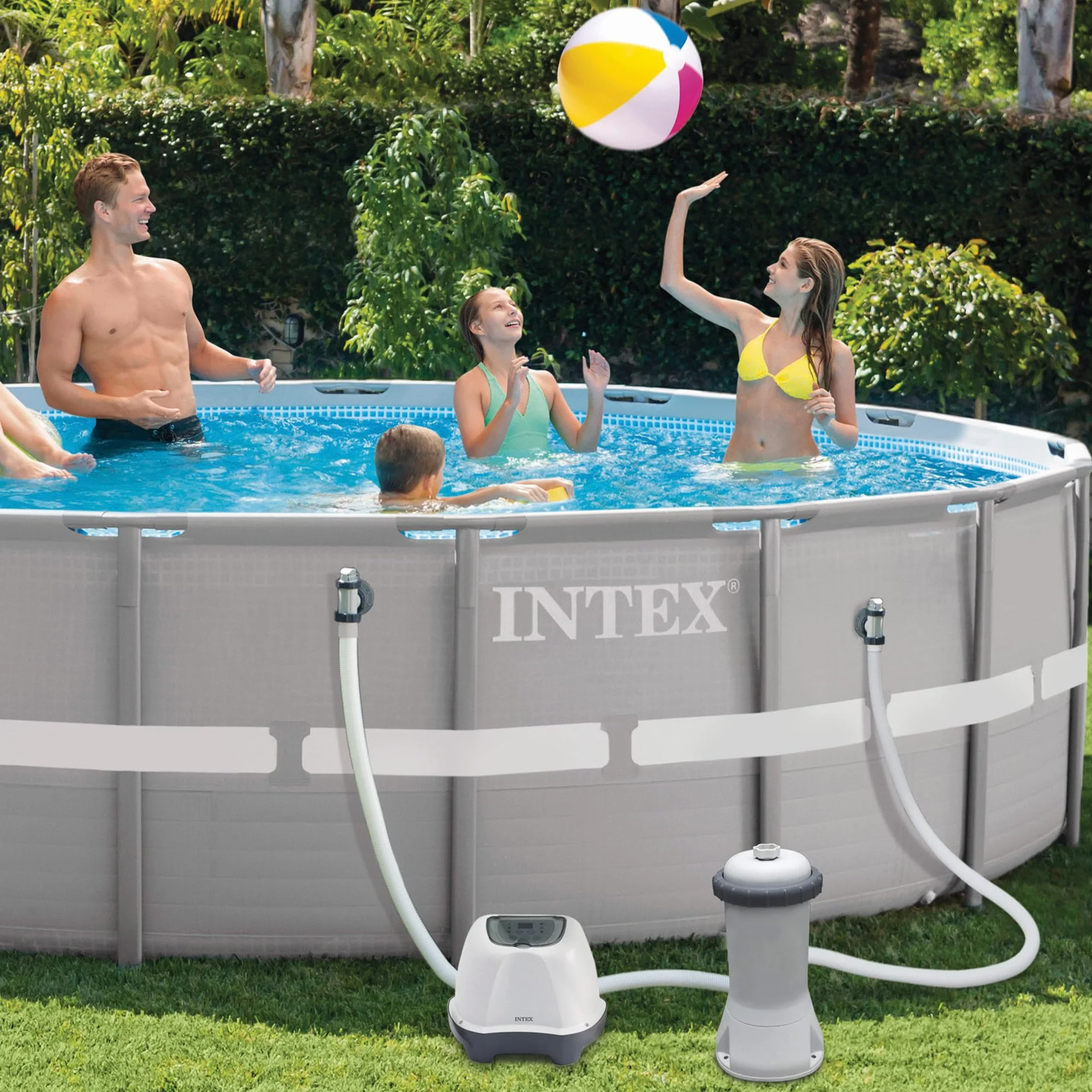 Intex System Słonej Wody 230 V Szary Biały