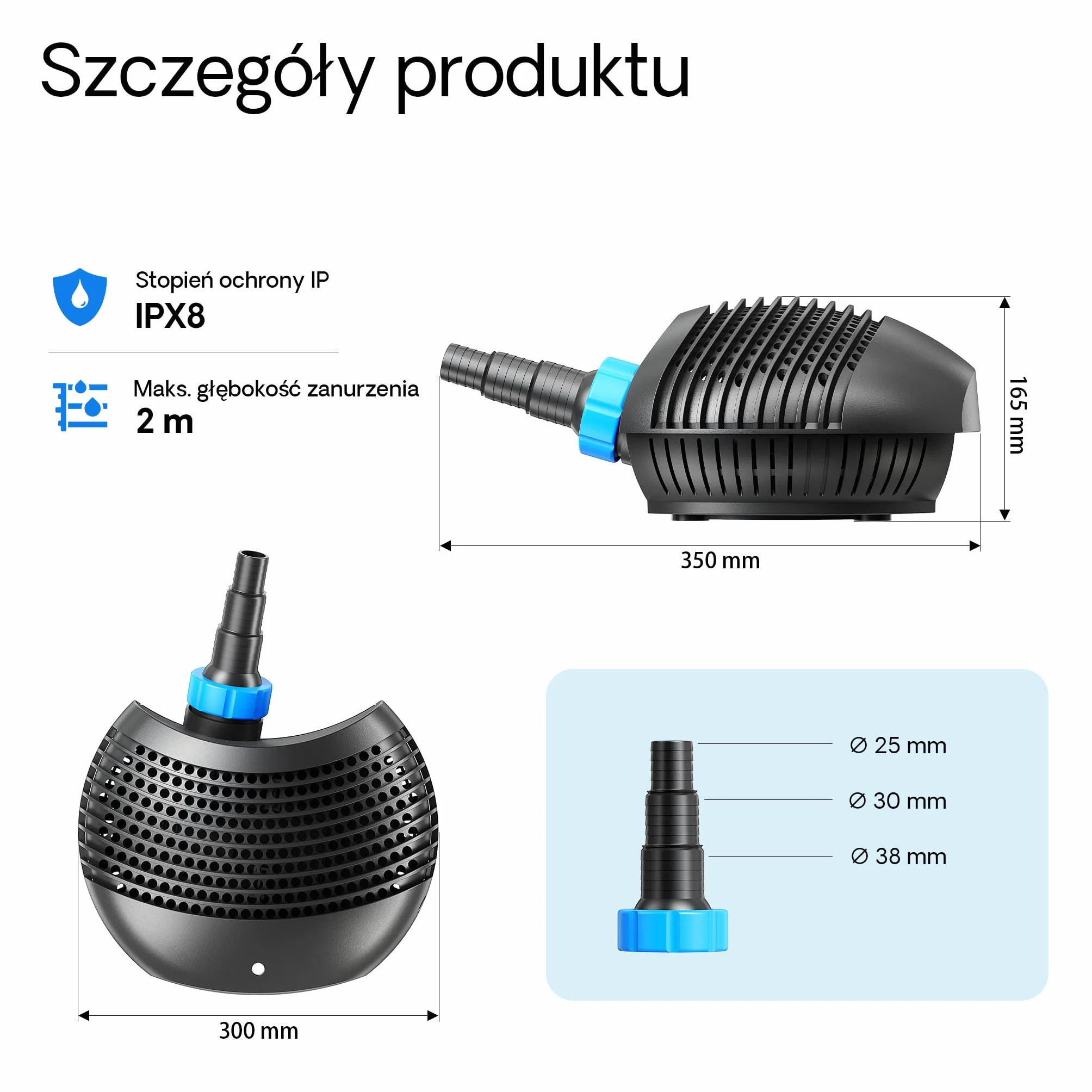 SunSun CTF-6000 SuperECO pompa do oczka wodnego, pompa filtrująca 6000 l/h, 40 W