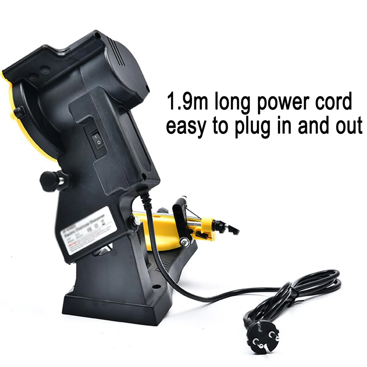Elektryczny ostrzałka do pił łańcuchowych - 85W / 4800RPM, z 10 tarczami szlifierskimi, wydajne i łatwe ostrzenie łańcuchów do pił elektrycznych i spalinowych.
