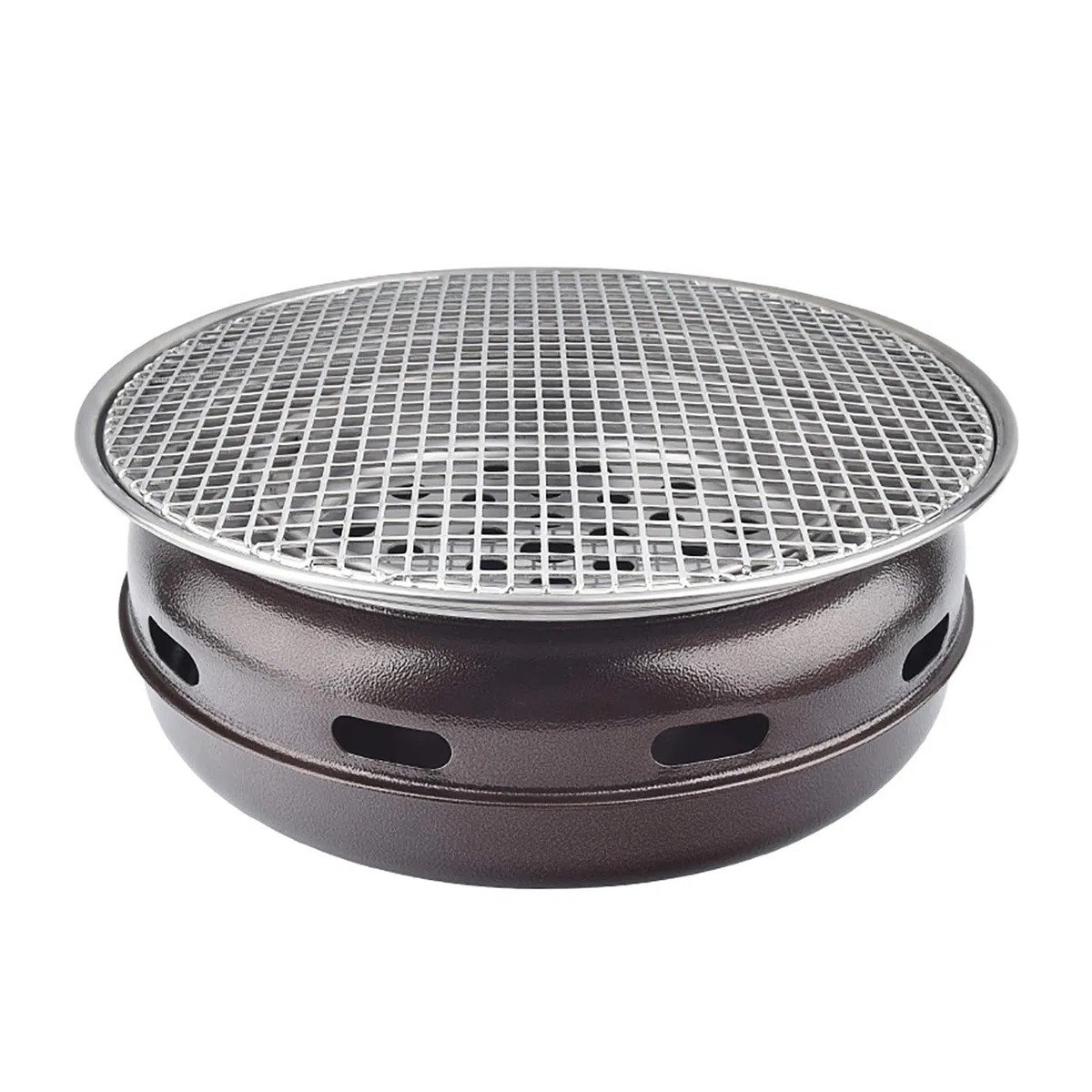 Przenośny ocynkowany grill z tacą na wodę 34,5 x 13 cm, idealny dla 6-8 osób, kolorowy sprzęt do gotowania na świeżym powietrzu na kemping i piknik