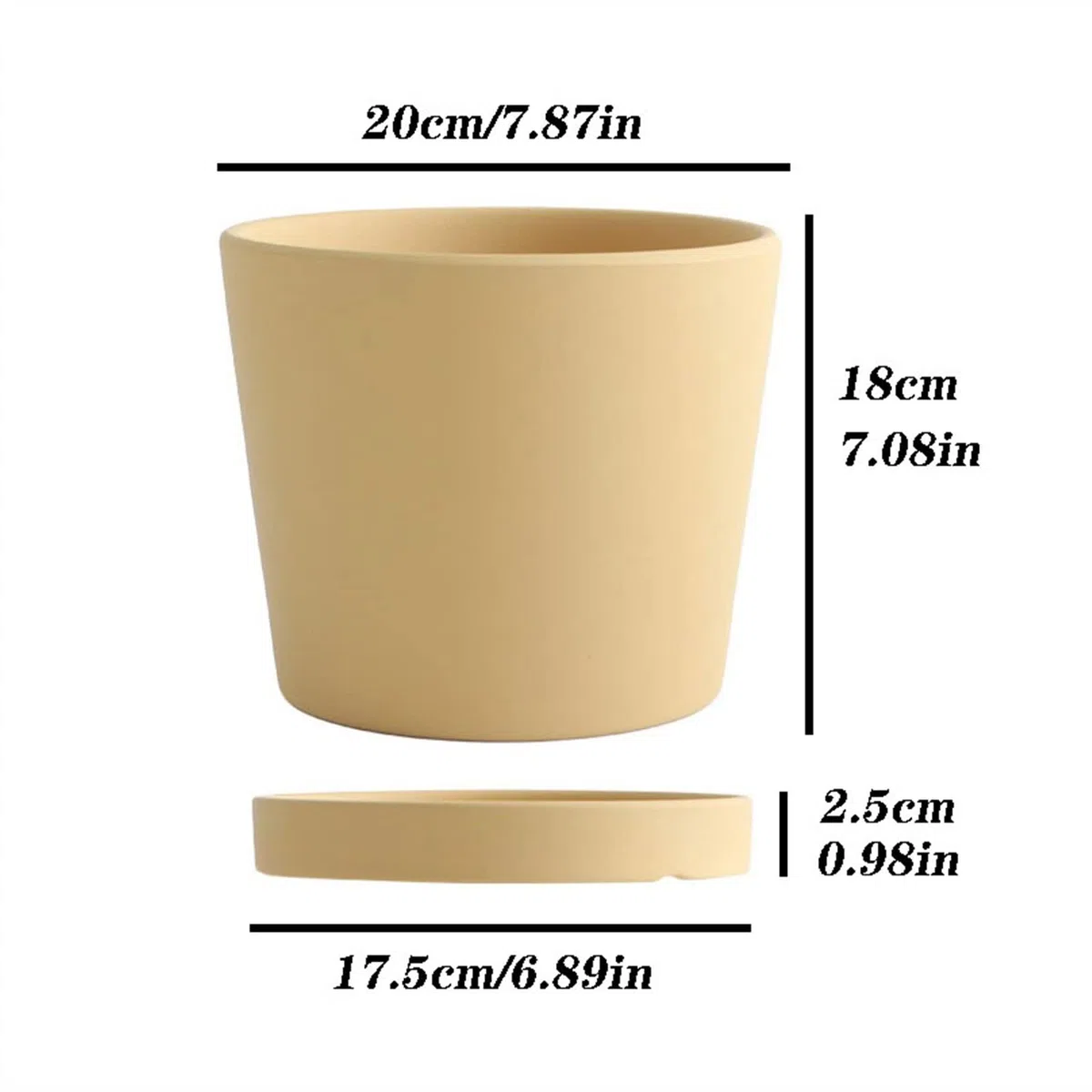 HIHELO Donice Ceramiczna okrągła doniczka z otworami drenażowymi sukulenty kaktus orchidea doniczka doniczkowa prosta z tacą doniczka do przedszkola (kolor: fioletowy)