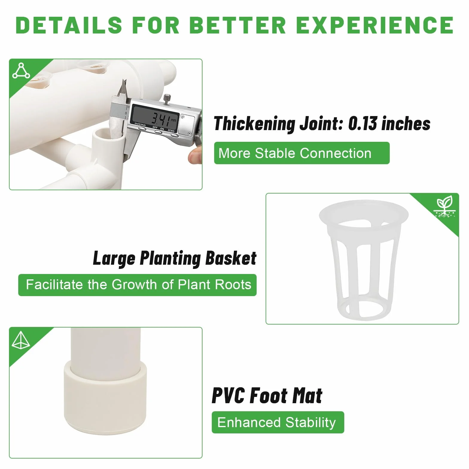 Hydroponic System Hydroponic Grow Kit bezglebowe systemy do uprawy roślin, 108 miejsc dla roślin, 3 warstwy, rośliny, warzywa, hydroponika, do domu, na balkon, do ogrodu, na balkon