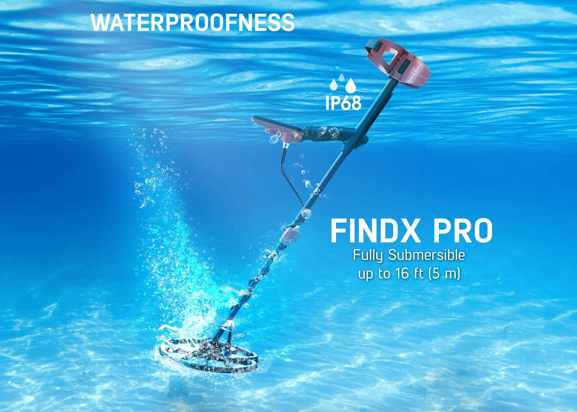 Nokta Findx Pro wykrywacz metalu dla dorosłych, profesjonalny, lekki, wodoodporny wykrywacz złota, Pinpoint, ładowanie USB, podświetlany wyświetlacz LCD, kompletny zestaw ze słuchawkami, torbą do