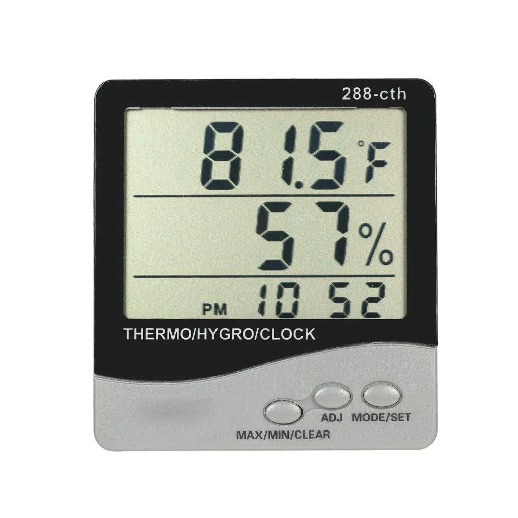 Wewnętrzny i zewnętrzny cyfrowy termometr LCD higrometr temperatury miernik wilgotności miernik wilgotności czujnik stacja pogodowa budzik