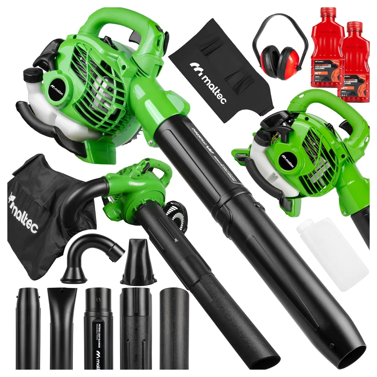 MalTec MasterBlow7500 W silnik 2-suwowy, 26 cm³, odkurzacz ogrodowy z rozdrabniaczem