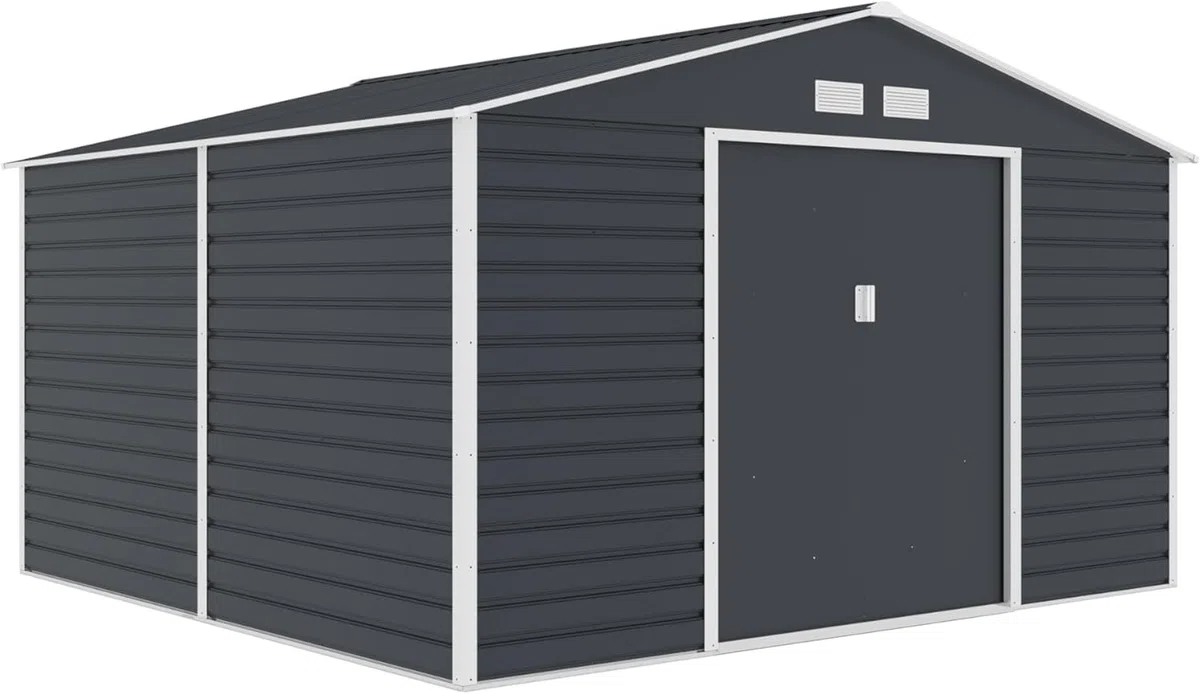 Domek ogrodowy G21 GAH 1085-340 x 319 cm, szopa na maszt – łatwy montaż, 10,9 m² (antracytowa)