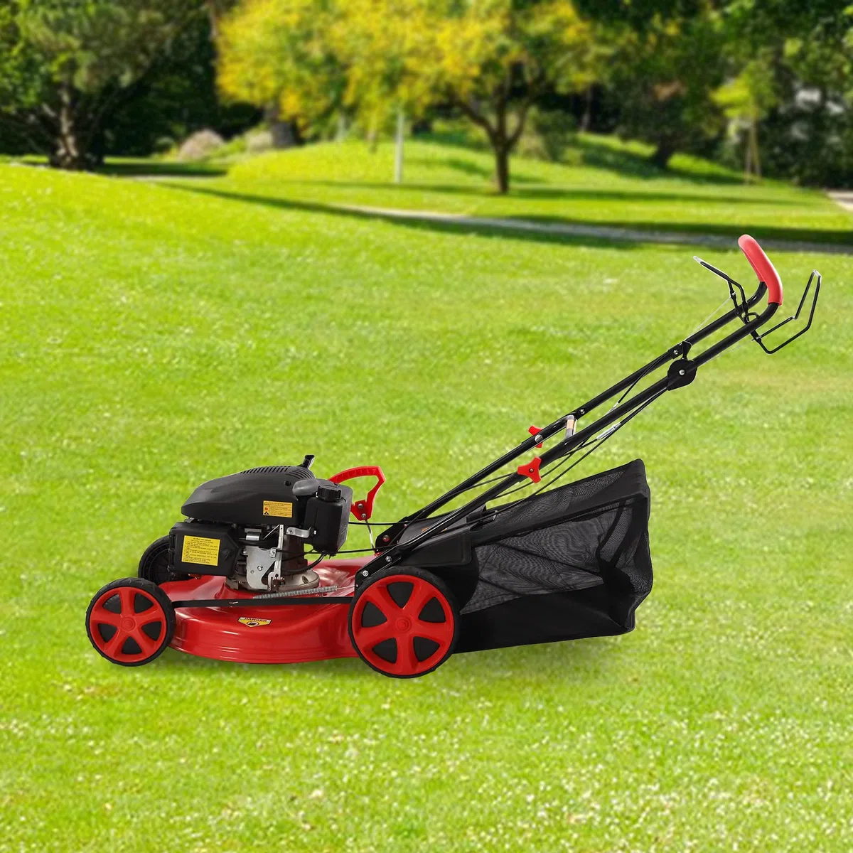 Lawn Mower kosiarka spalinowa 3 w 1, 173 cc, 8 wysokości, szerokość cięcia 51 cm