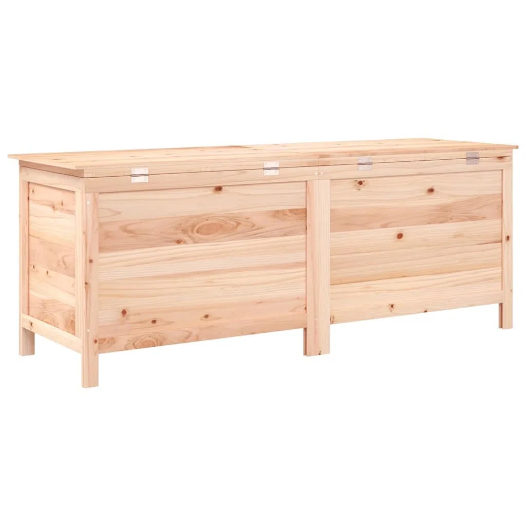 Skrzynia ogrodowa z litego drewna jodłowego, 150 x 50 x 56,5 cm, skrzynia ogrodowa, skrzynia na poduszki, skrzynia na taras, balkon i basen