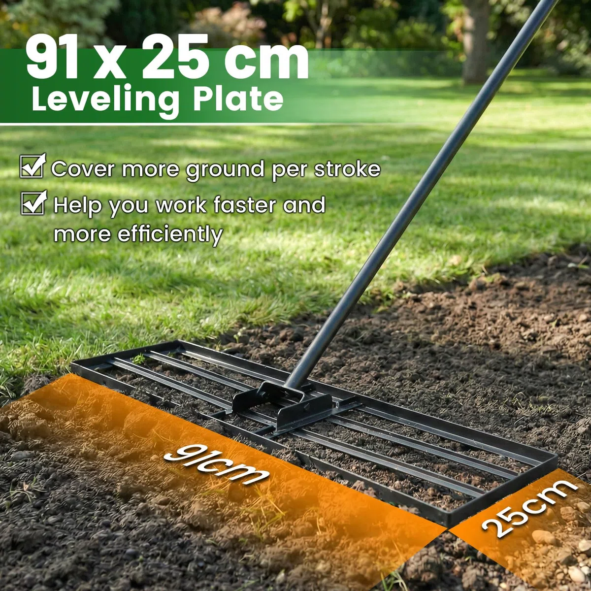 Grabie aluminiowe TANGZON 91 cm z trzonkiem o długości 174 cm