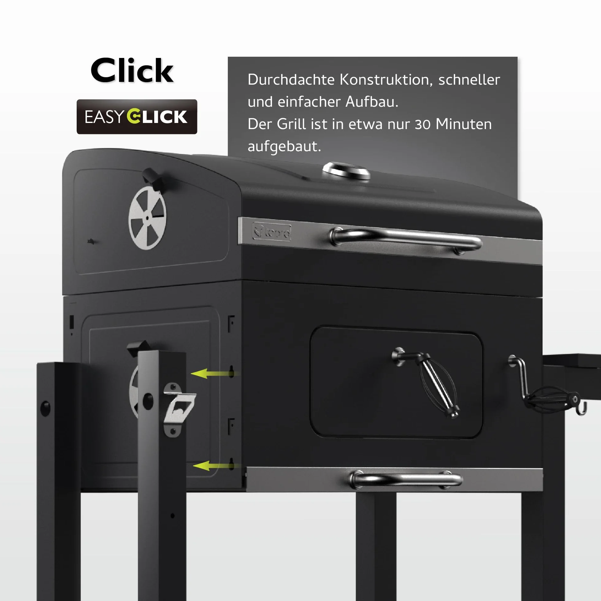 Tepro Toronto Click Charcoal BBQ Antracyt/Stal nierdzewna