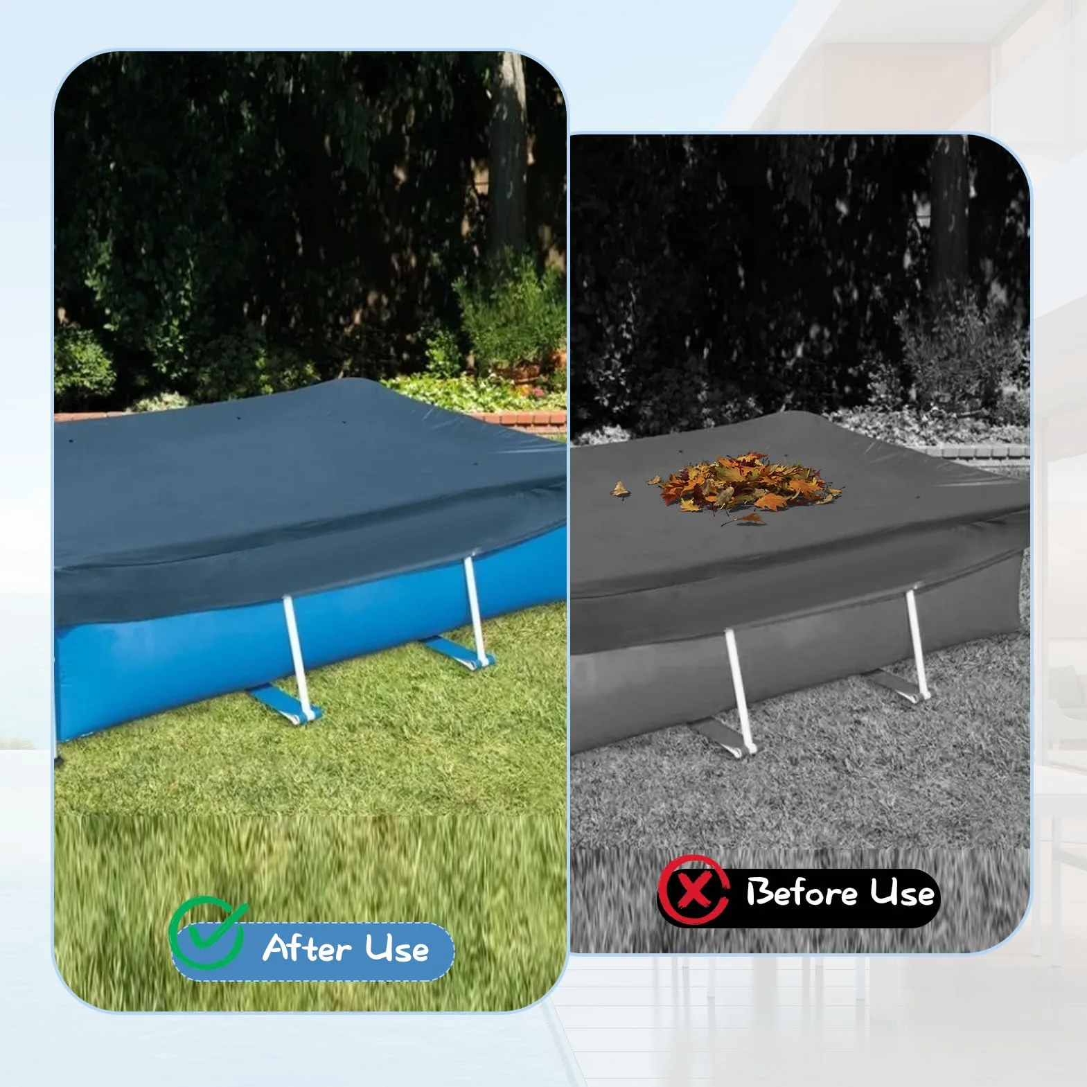 Zimowa poduszka basenowa gruba PVC duży rozmiar XXL 120 x 120 cm, wodoodporna okrągły kształt zimowa pływająca poduszka powietrzna do basenu, poduszka powietrzna akcesoria basenowe