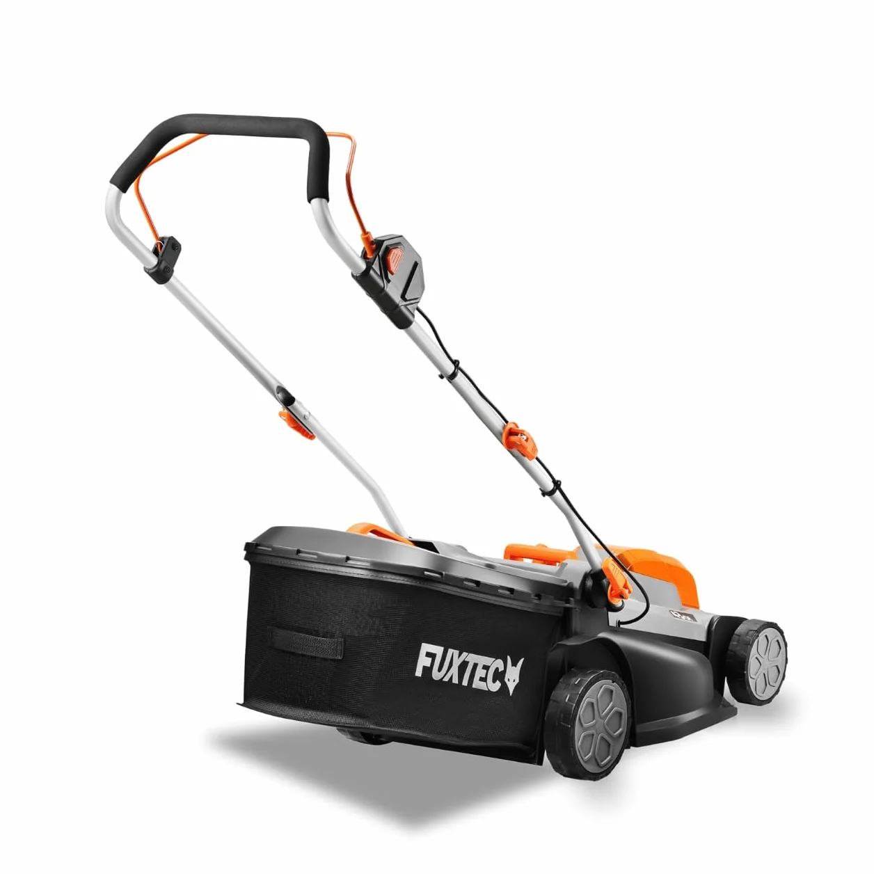 Kosiarka akumulatorowa FUXTEC 40V (2x20V) E2RM43 - szerokosc koszenia 43 cm, zmienna wysokosc koszenia, kosiarka elektryczna, akumulatorowa (akumulator litowo-jonowy i ladowarka w zestawie)