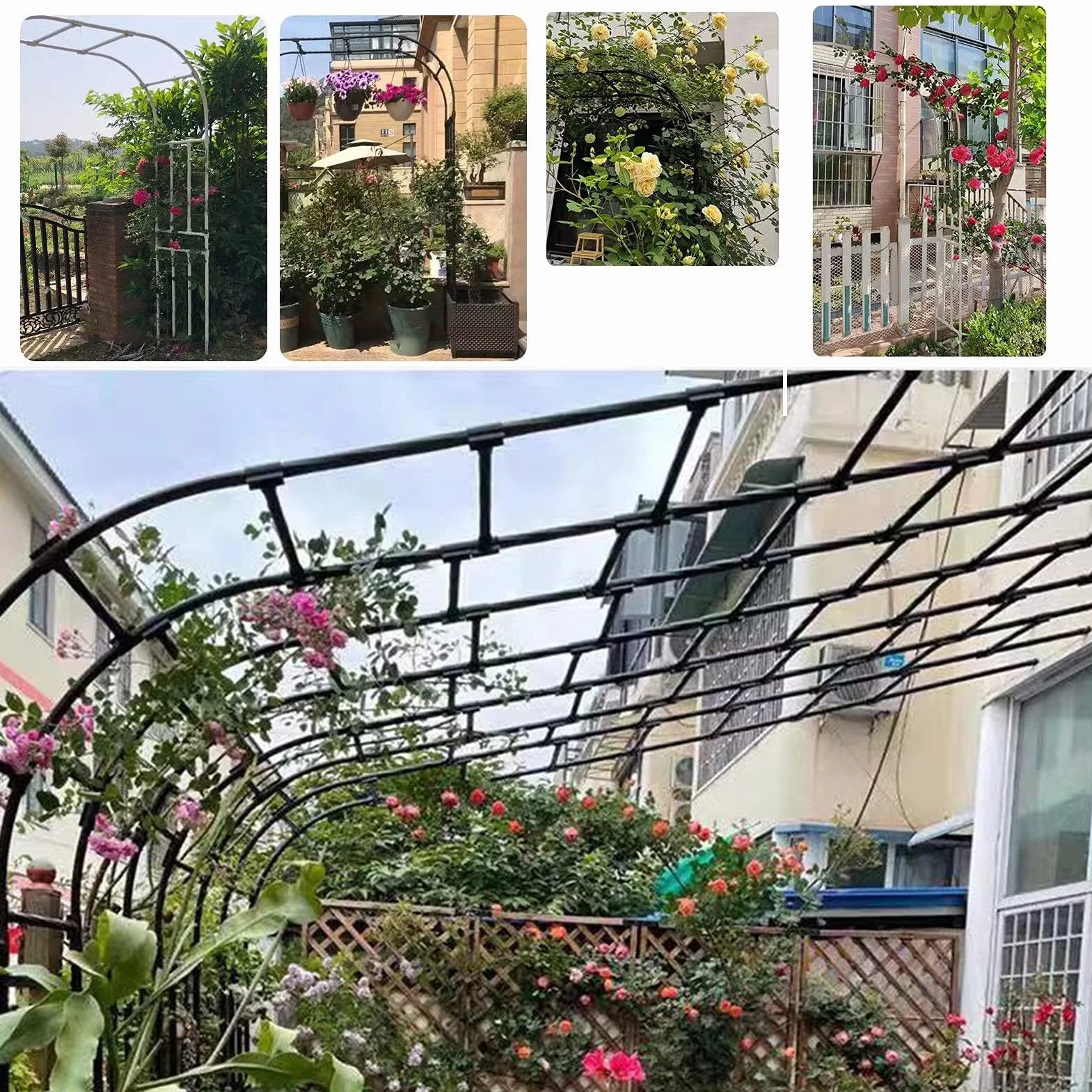 łuk różany, półłuk, odporny na warunki atmosferyczne, altanka ogrodowa, pawilon ogrodowy, pergola, pomoc do wspinaczki, łuk do roślin pnących, półłuk różany do wewnątrz/na zewnątrz, na trawnik, na wesele
