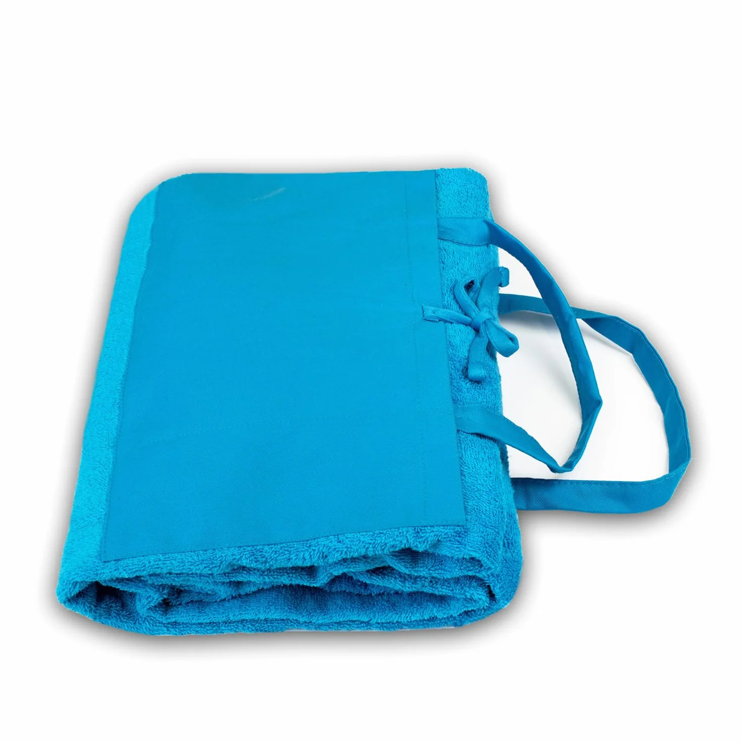 Delindo Lifestyle Miami nakładka na leżak plażowy frotte, turkusowa, z kieszeniami i poduszkami, składany, w 100% z bawełny, 80 x 180 cm