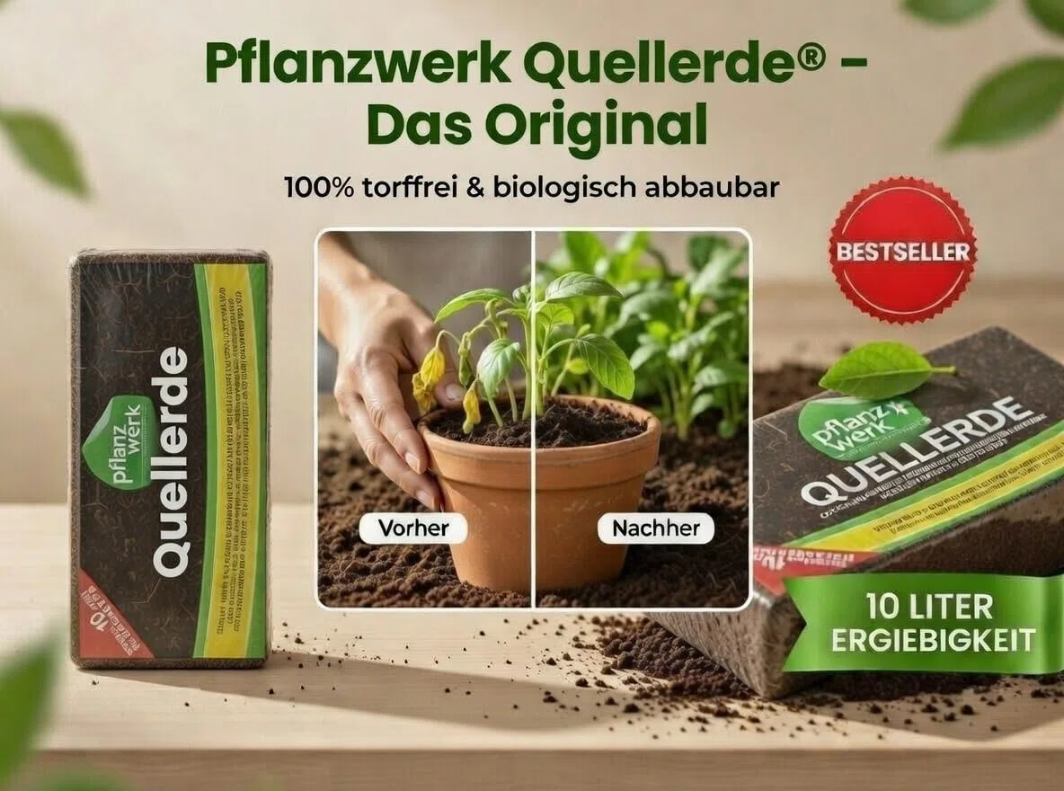 Pflanzwerk® Donica na rośliny, ziemia do kwiatów, 600 l, 100% ekologiczna, w 100% wolna od torfu, markowa jakość premium