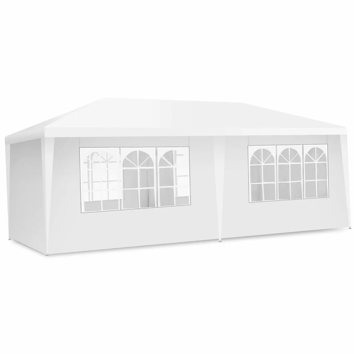 GOPLUS Pawilon imprezowy, namiot, namiot ogrodowy, pawilon biesiadny, namiot piwny, pawilon imprezowy, wykonany z włókien poliestrowych i żelaza, różne kolory, 3 x 6 m (zielony)