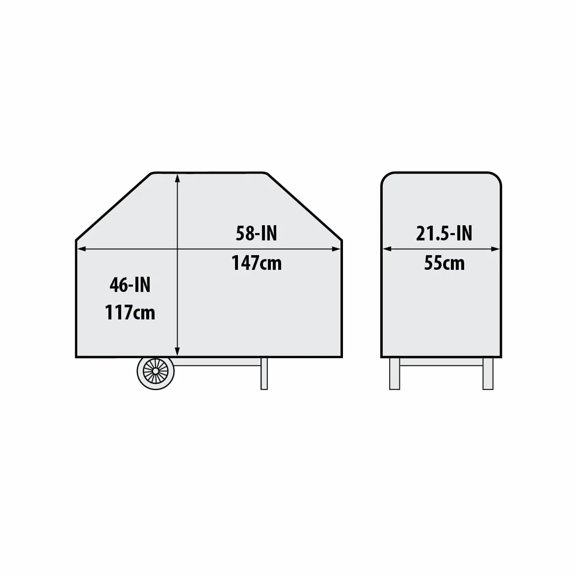 Broil King Pokrowiec Premium do Crown/Baron 440, 490, Signet 20, 90. Akcesoria do grilla/grilla, stal nierdzewna, 147 x 58 x 117 cm