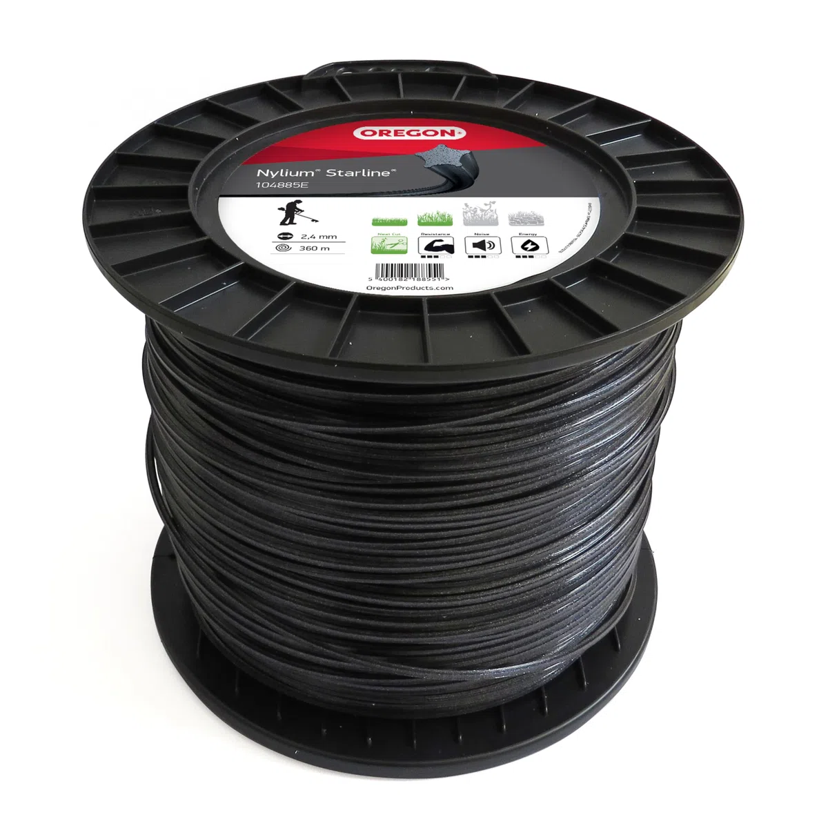 Oregon, Żyłka Tnąca do Podkaszarek i Wykaszarek Oregon, 5 Ostrych Krawędzi, Średnica Żyłki 2,4 mm, Długość 360 m, Nylon o Dużej Wytrzymałości, Kształt Gwiazdy (‎‎104885E)