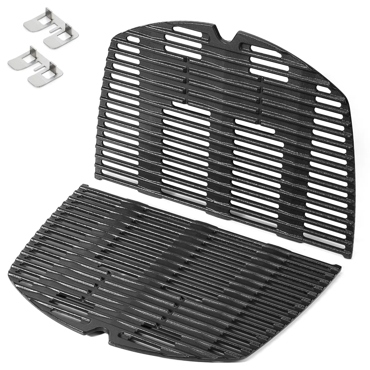 Onlyfire żeliwny ruszt do grilla Weber Q300, Q320, Q3000, Q3100, Q3200 seria Grill gazowy, zamiennik do Weber 7646-zestaw 2 sztuk
