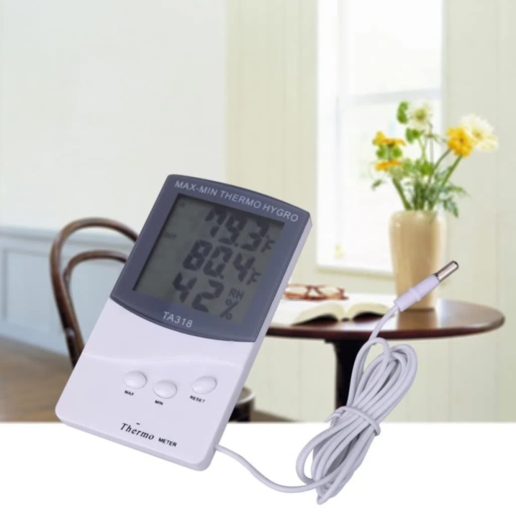 Termometry wewnętrzne i zewnętrzne, domowe termometry elektroniczne i higrometry, duży ekran, mierniki temperatury i wilgotności z sondami