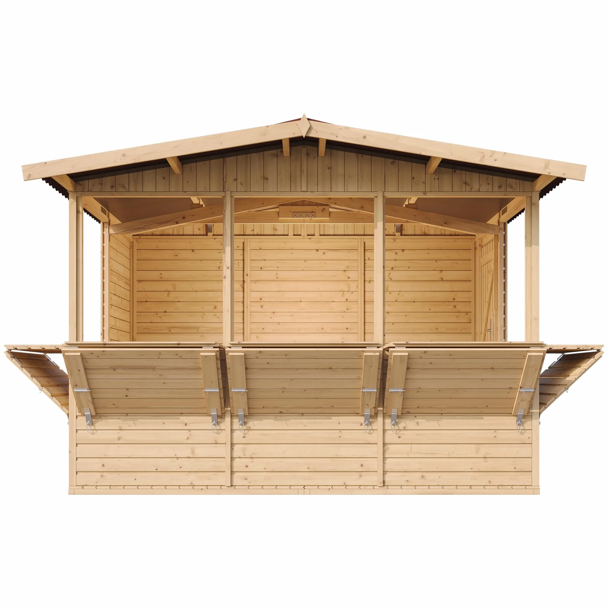 TIMBELA M150B Drewniany domek ogrodowy 200 x 300/6 m², sosna, świerk