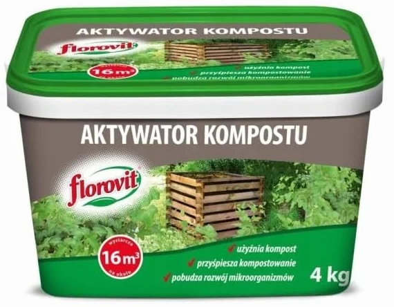 Florovit aktywator kompostu wiadro 4kg komposter przyszpiesza kompostowanie