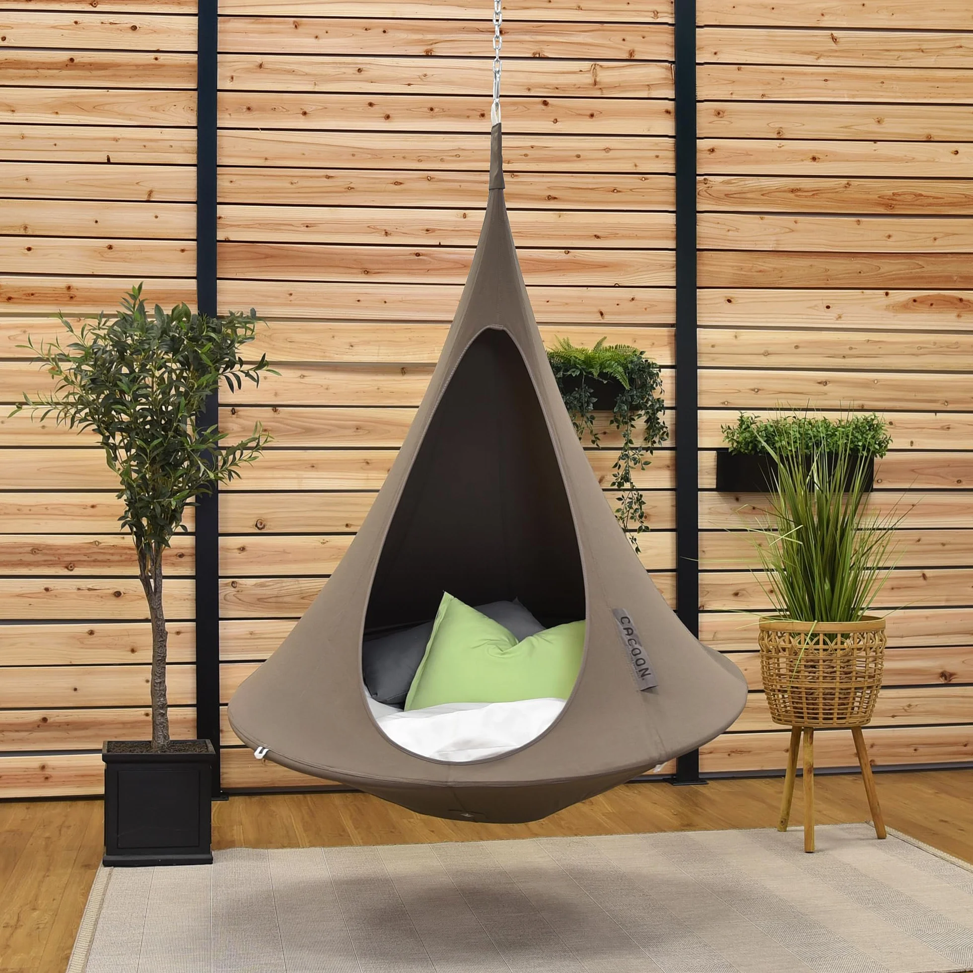 Cacoon fotel wiszący 120cm Taupe