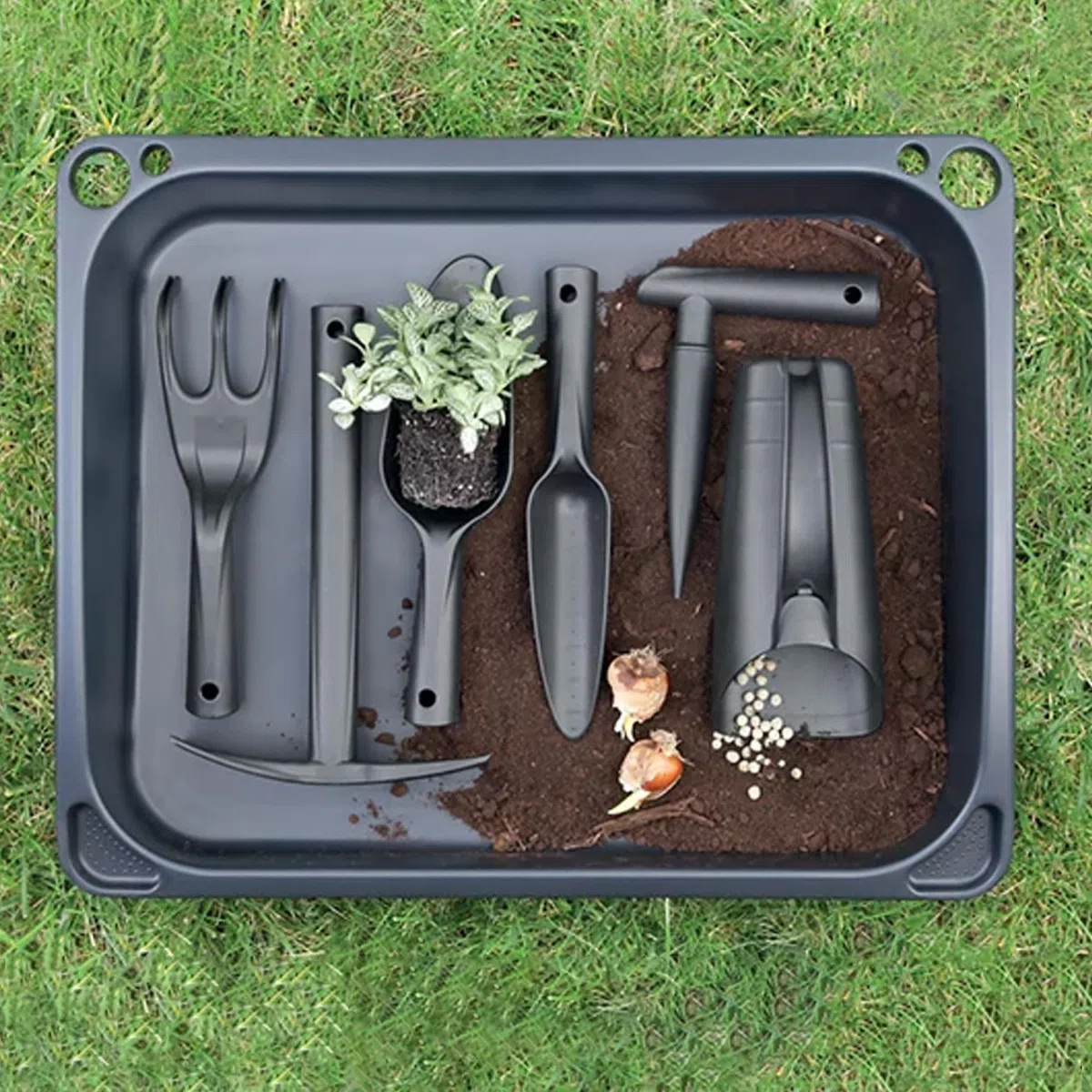 Prosperplast Mini szklarnia pokojowa, zestaw 14 w 1, z tworzywa sztucznego, odporna na działanie promieni UV, antracyt, przezroczysta, 57,6 x 46 x 19 cm (szer. x dł. x wys.)