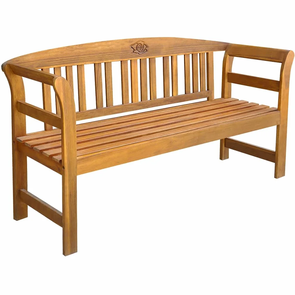 vidaXL Ławka ogrodowa, 157 cm, lite drewno akacjowe
