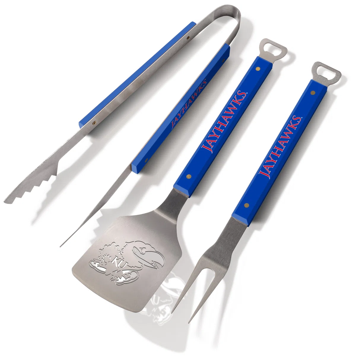 Sportula Seria Spirit 3-częściowy zestaw grilla, NCAA Kansas Jayhawks