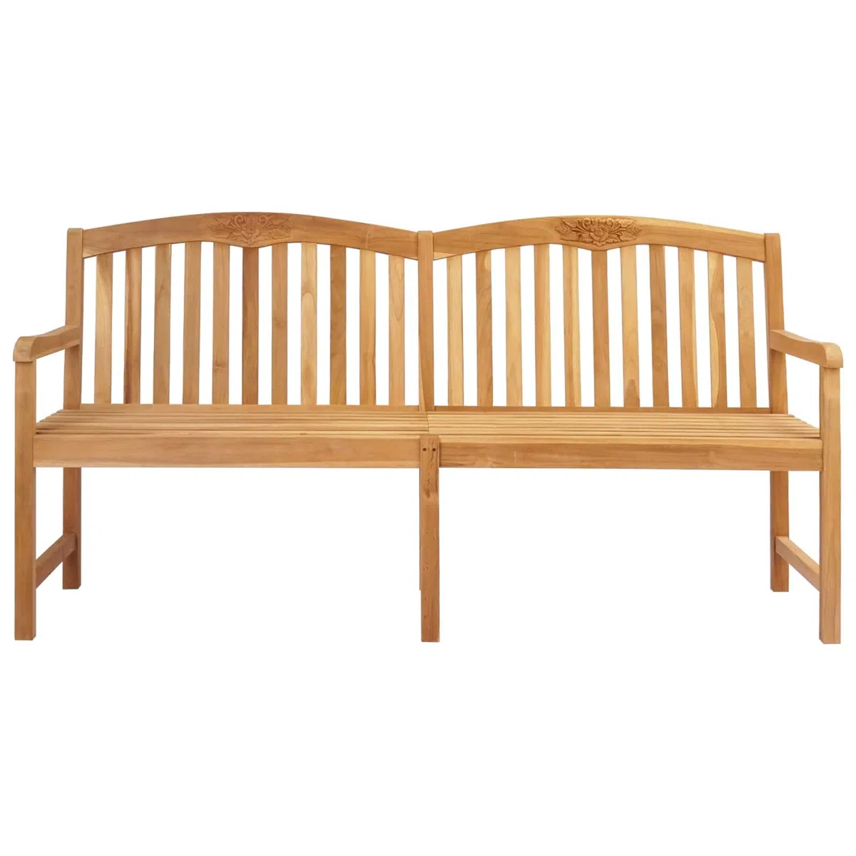 vidaXL Ręcznie rzeźbiona ławka różana naturalny 150 x 60 x 90 cm, Meble Ogrodowe, Ławka z Teakowego Drewna, Siedzenie w Ogrodzie, Rustykalny Relaks, Wygodne Miejsca