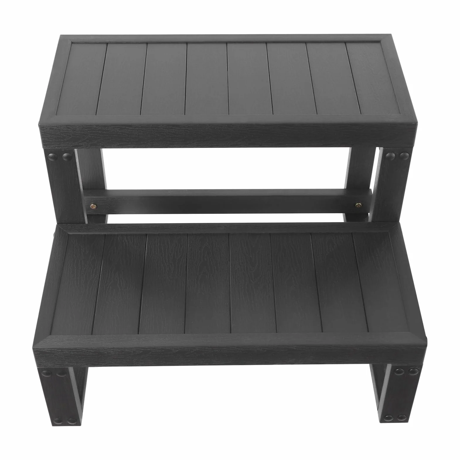 Czarne stopnie, schody z hydromasażem, 60 x 54 x 42,3 cm, do wanien z hydromasażem, domowych, spa, 60 x 54 x 42,3 cm