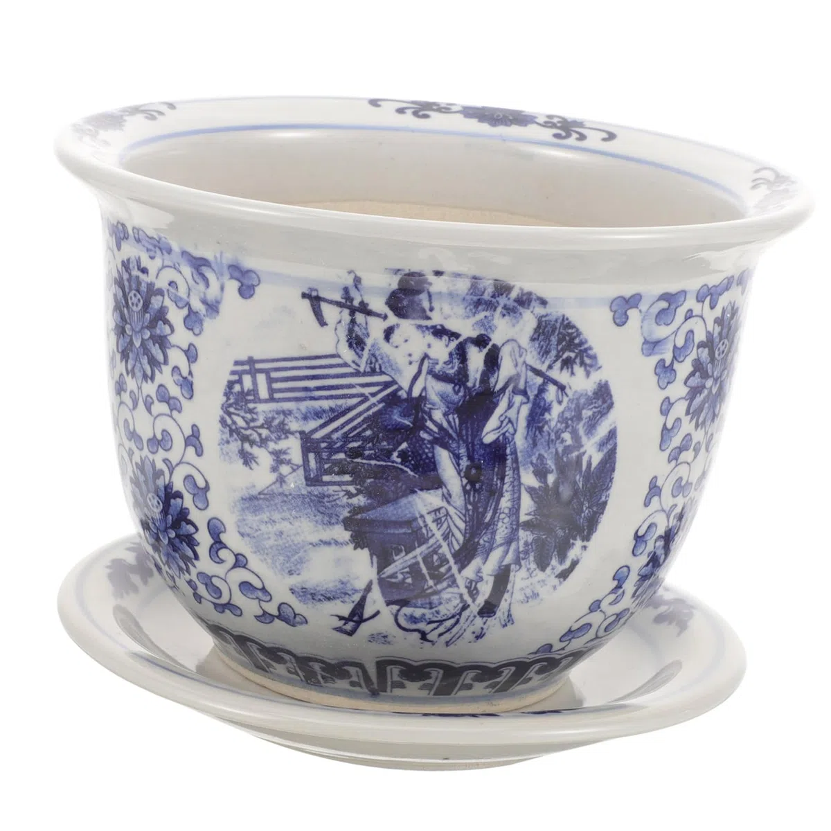 Ceramiczny Doniczkowy z Podstawką Do Sukulentów Elegancki Ceramiczny Doniczka Rośliny Idealny Do Kwiatów i Sukulentów Średnicy Ozdobny Akcent