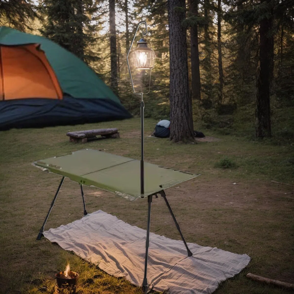 Wyposażenie Kempingowe Składany Przenośny Wytrzymały Stół | stół piknikowy aluminiowy Na Balkon I Do Ogrodu, Tailgating, Do Kampera, Na Zewnątrz, Taras, Podwórko, W Podróże, Grill,