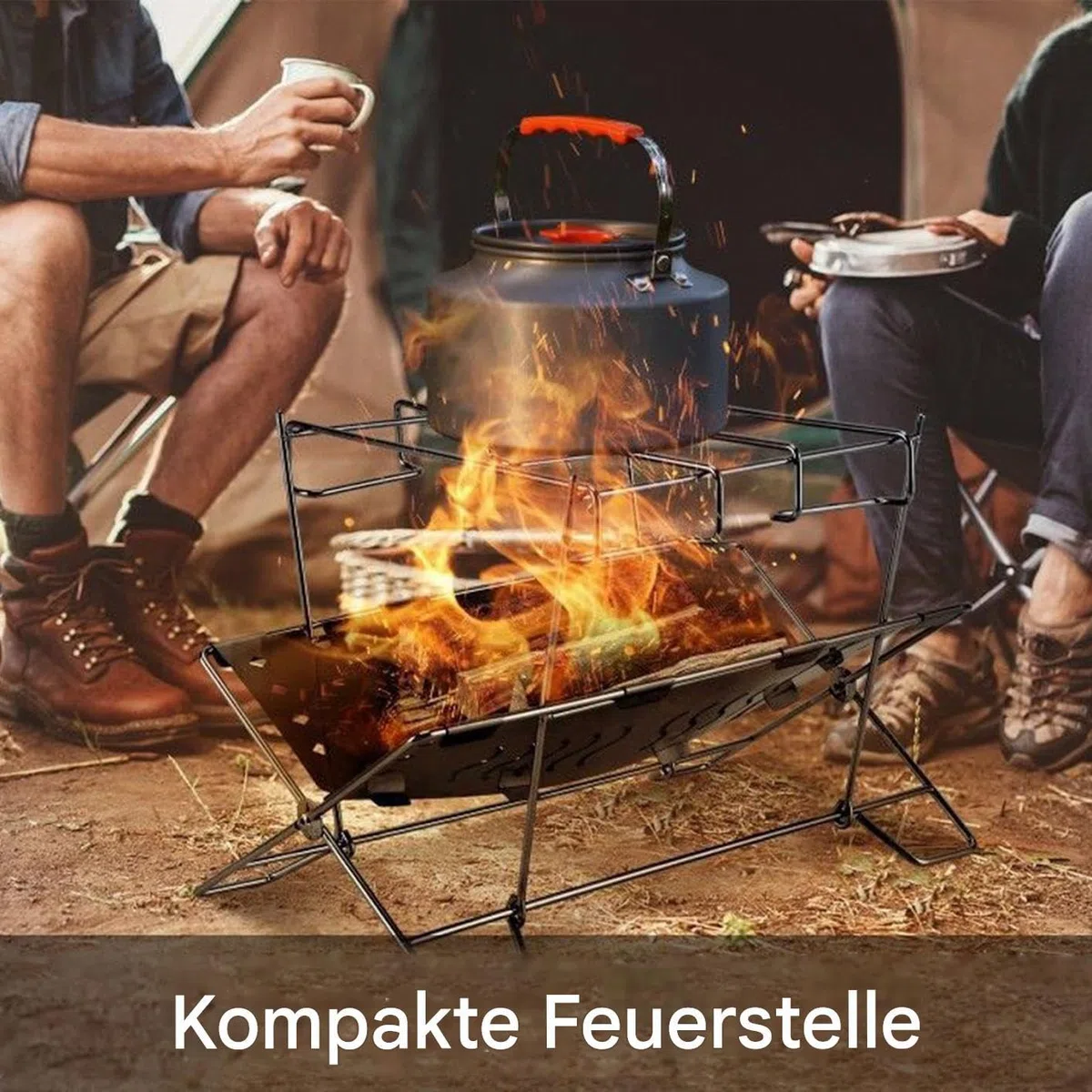 Do Na Zewnątrz Stalowy Składany Na Ognisko Turystyczne | Przenośny Organizer Ogniskowy, Akcesoria Grillowe Do Ogrodu I Barbecue