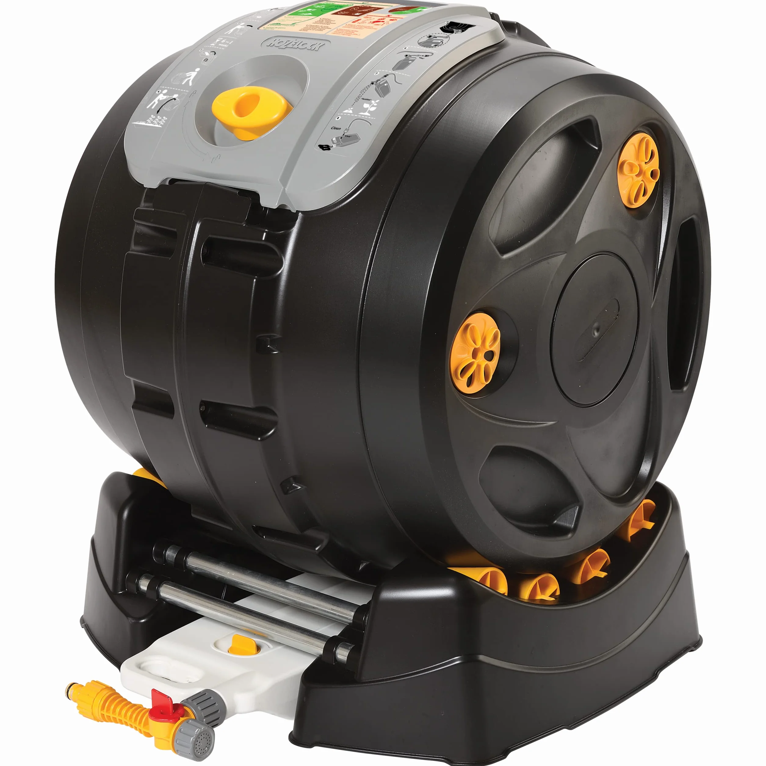 Hozelock Easymix Kompostownik Bębnowy, Czarny, 100 l