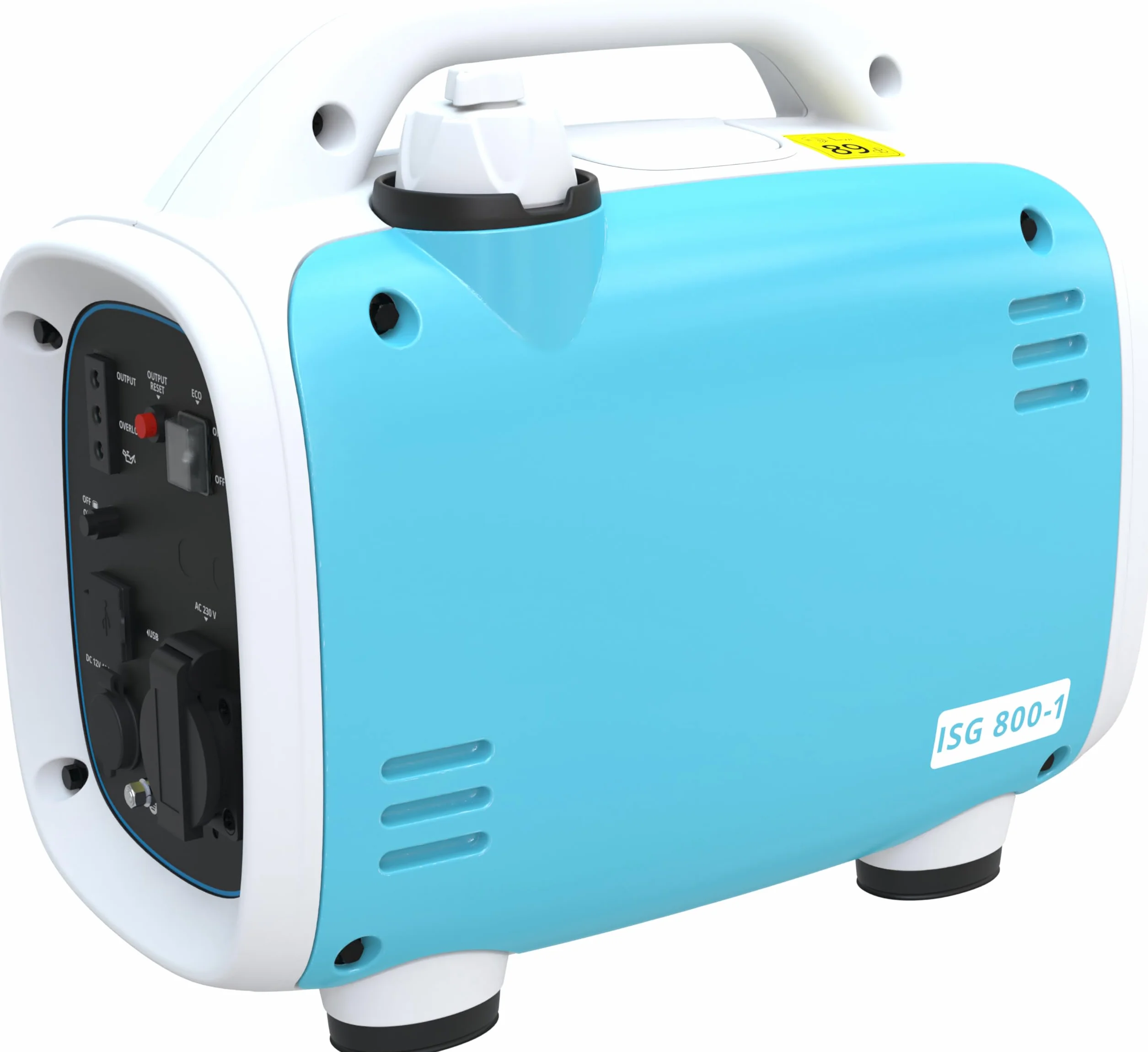 Güde Inwerterowy generator prądu ISG 800-1 (silnik 4-suwowy, benzynowy, 0,9/1,2 (kW/PS), 1 x 230 V, 1 x 12 V, 2 x USB, maks. 800 W, czas pracy 6,3 h, zbiornik 2,1 l, zabezpieczenie przed