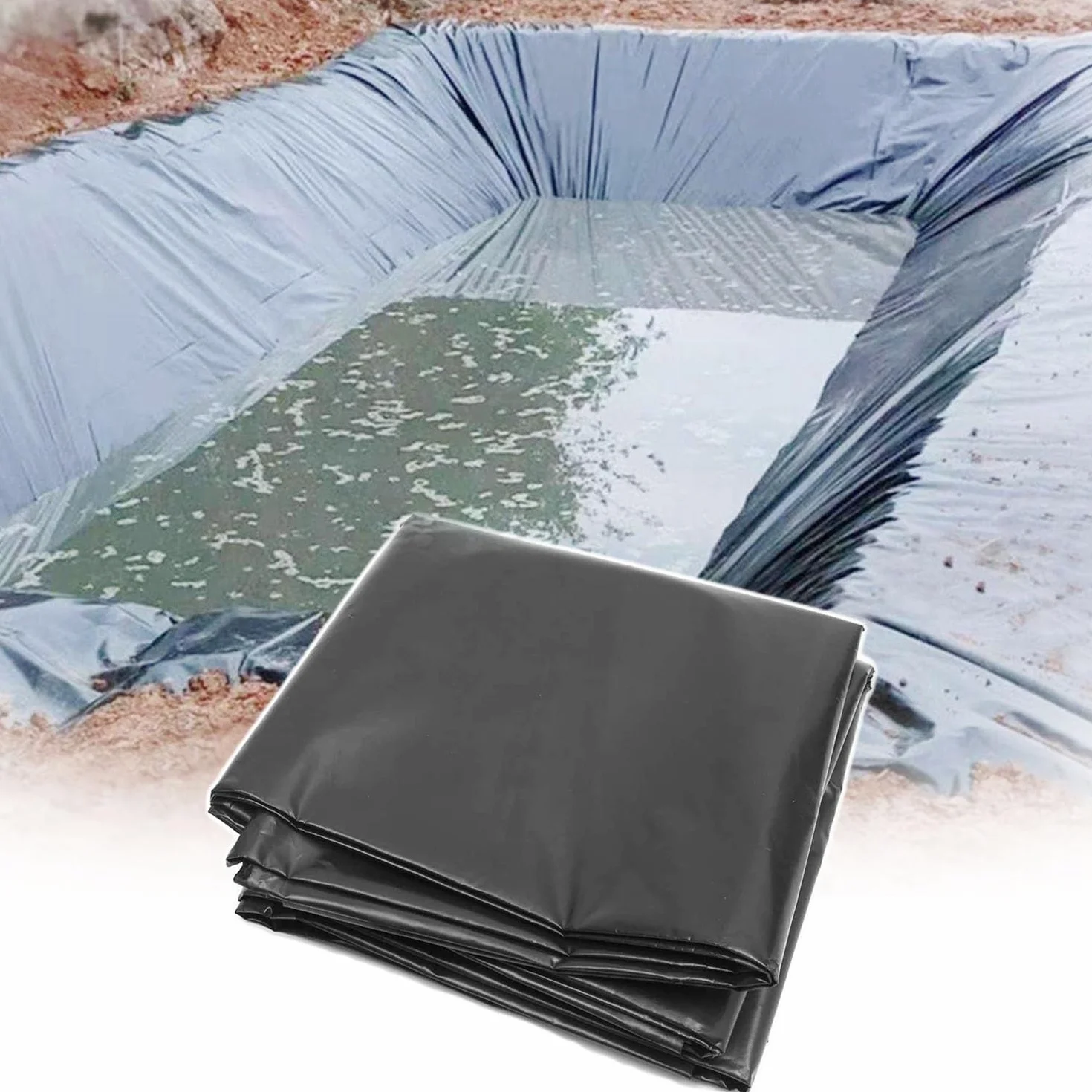 Membrana HDPE do stawu ogrodowego 5 x 6,0 m czarna wytrzymała nieprzepuszczalna