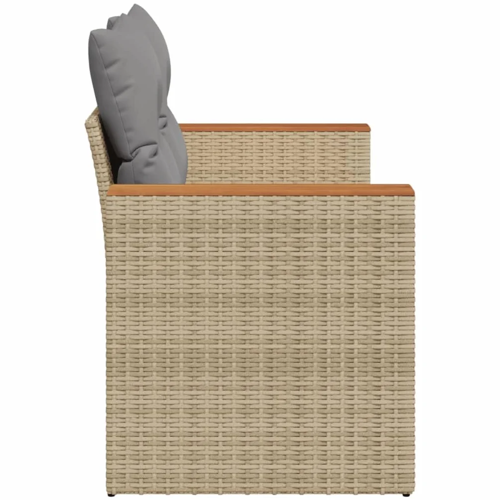 vidaXL Sofa ogrodowa 2-osobowa polirattan beż