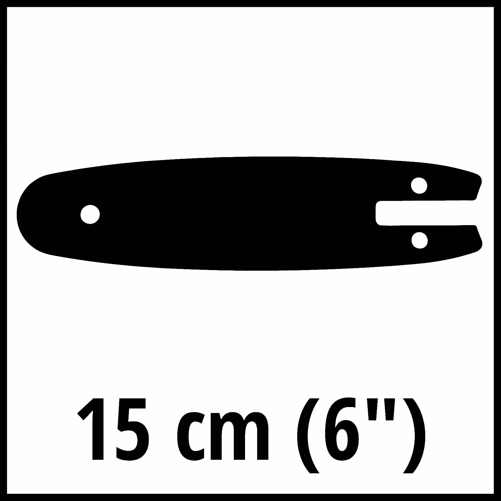Oryginalny miecz zapasowy Einhell 15 cm (akcesoria do piły łańcuchowej, pasuje do akumulatorowej piły łańcuchowej Einhell GE-PS 18/15 Li BL, długość 15 cm, grubość 1,0 mm)