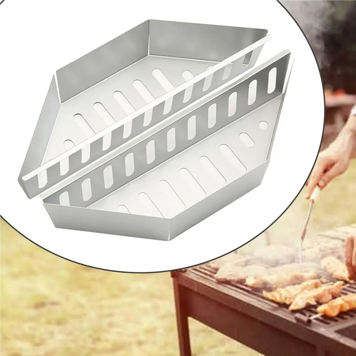 Wytrzymałe uchwyty na brykiet na grill, kemping i piknik, przenośny uchwyt na węgiel drzewny do grillowania na świeżym powietrzu