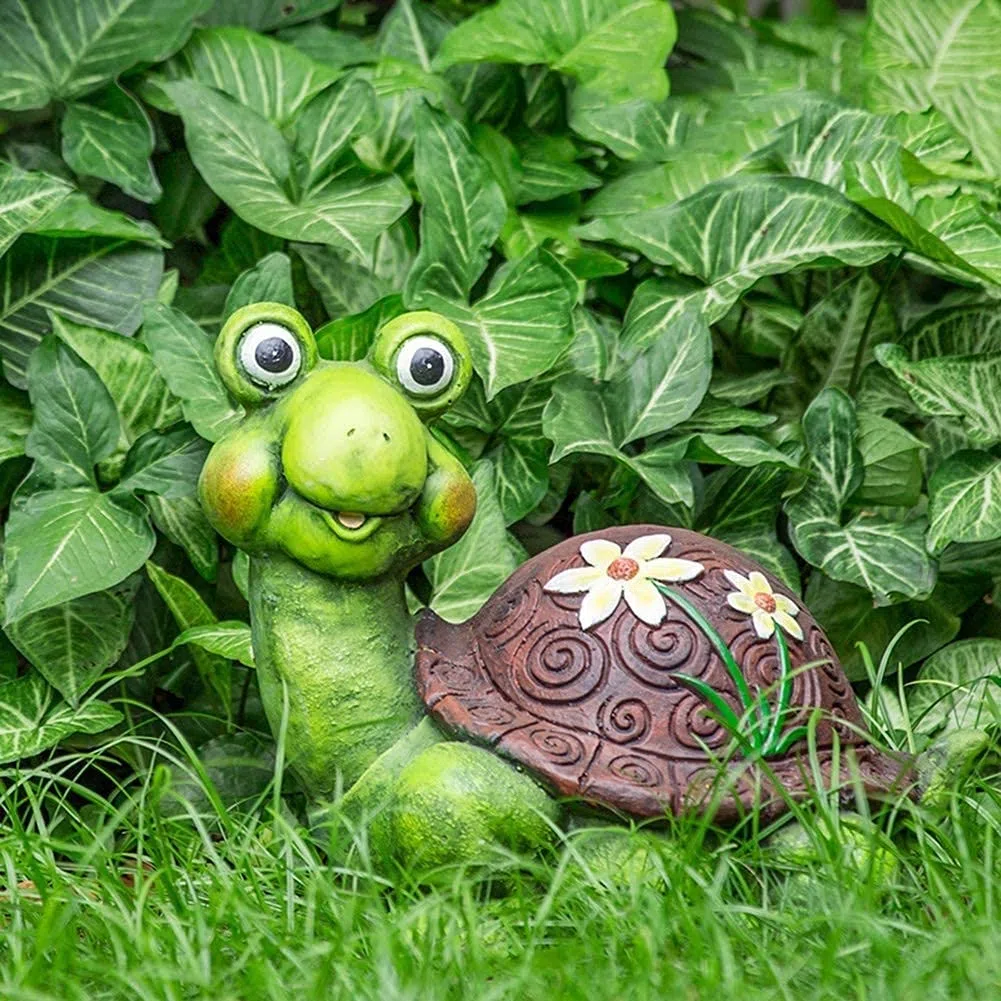 Ozdoby ogrodowe na zewnątrz Dekoracja żółwia Posąg z żywicy Ozdoby do dekoracji ogrodu Bajka Imitacja zwierzęcia Ozdoby do dekoracji trawnika Prezenty na parapetówkę Bajkowe ozdoby ogrodowe