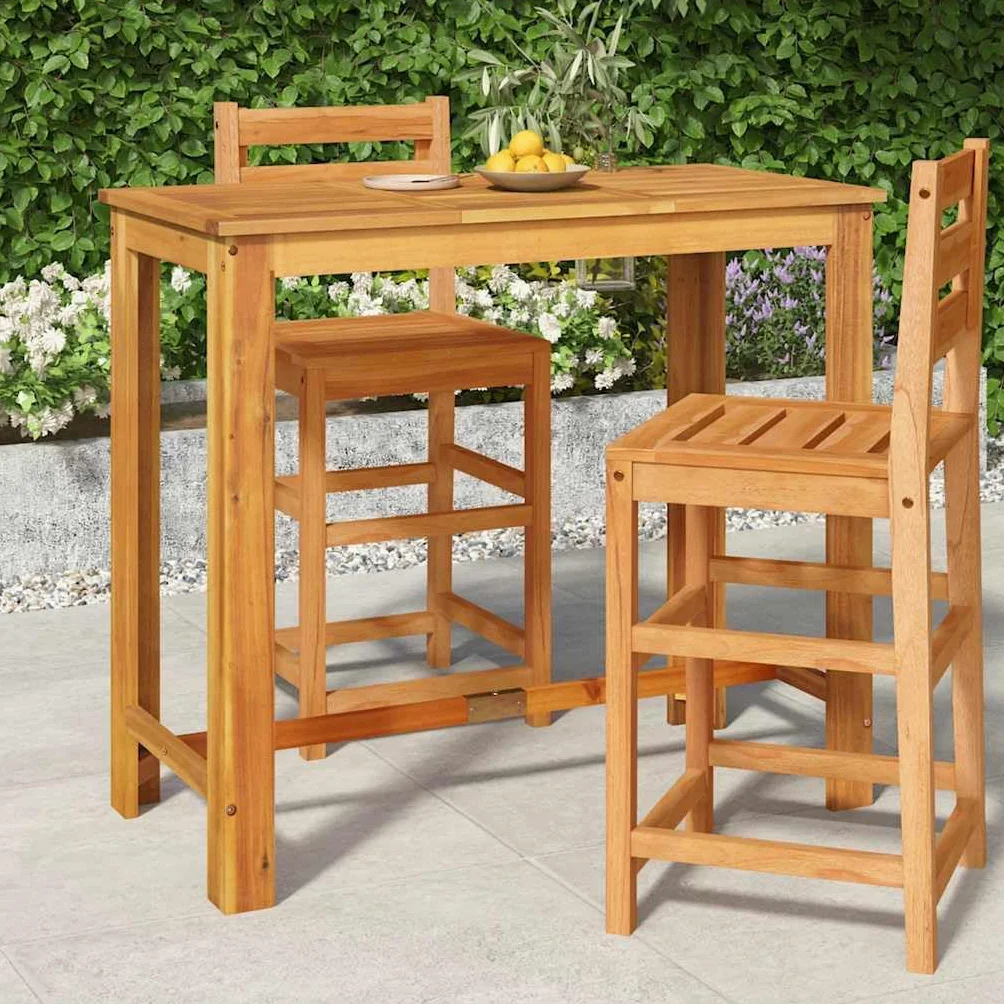 vidaXL Ogrodowy stolik barowy, 120x60x105 cm, lite drewno akacjowe, meble ogrodowe, stoliki ogrodowy, stolik do ogrodu, mebel ogrodowy