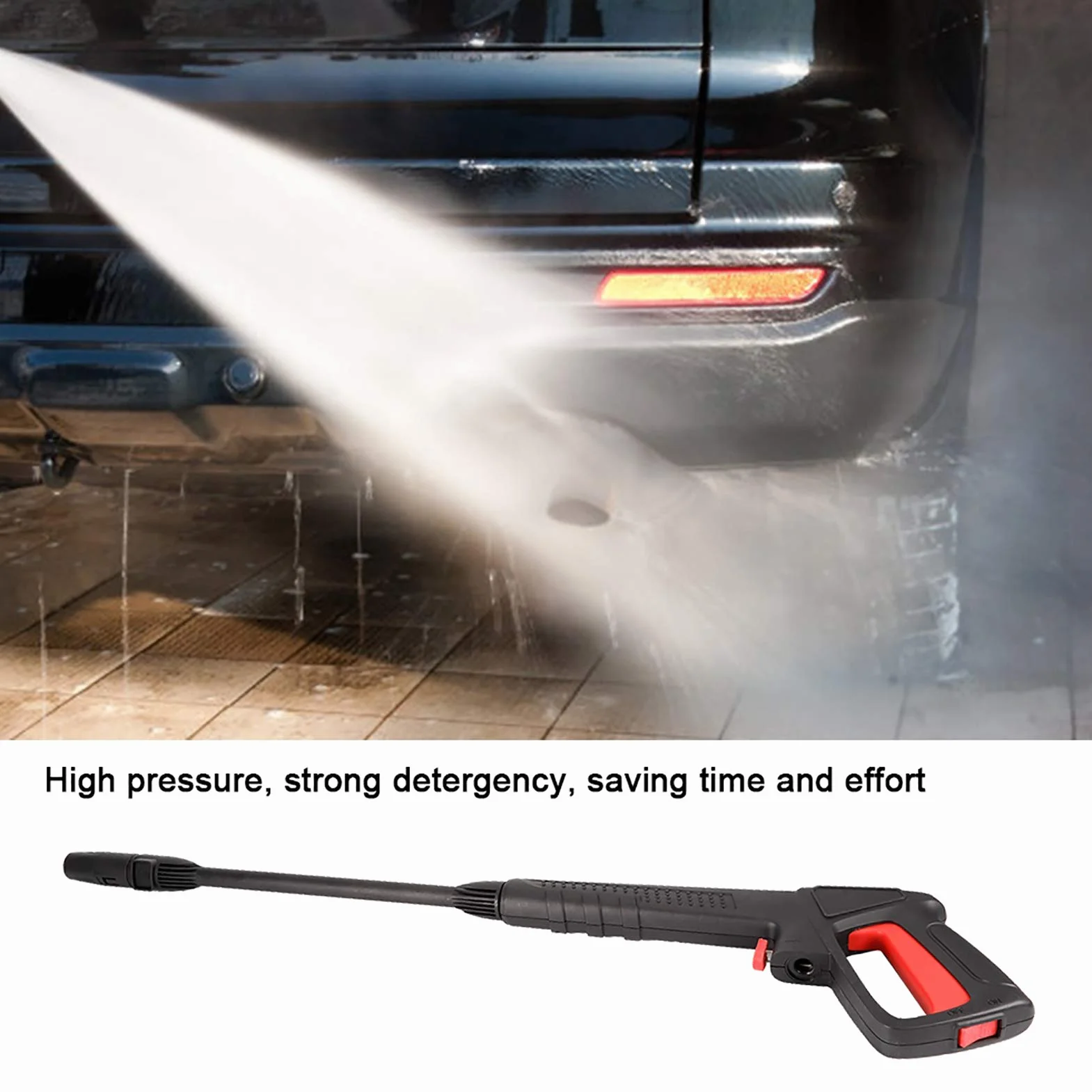 Pistolet natryskowy do myjki ciśnieniowej, kompatybilny z BoschAQT i Black & Decker - 15 MP Clip-On Dysza strumieniowa do czyszczenia samochodów, opon i podłóg
