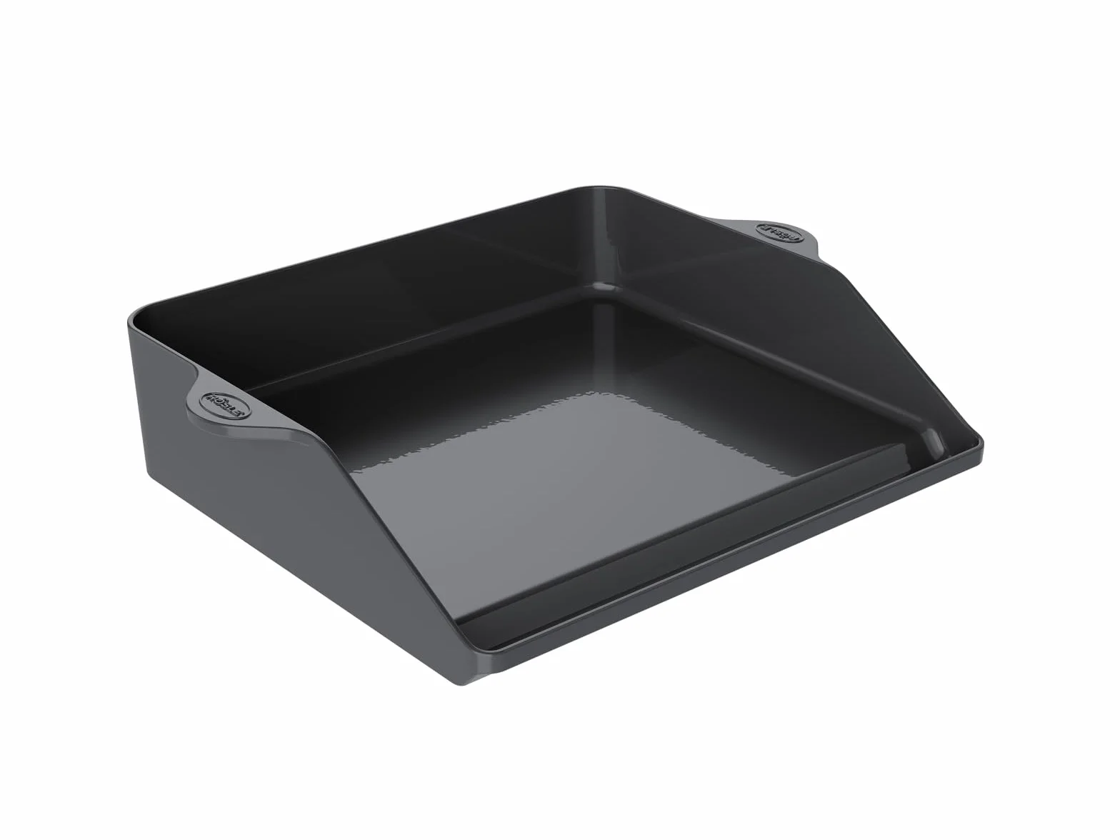 RÖSLE Plancha płyta grillowa, wysokiej jakości płyta grillowa z żeliwa emaliowanego porcelaną do mięsa, warzyw i małych kawałków grilla, bardzo wysoka krawędź, 47 x 36,5 cm