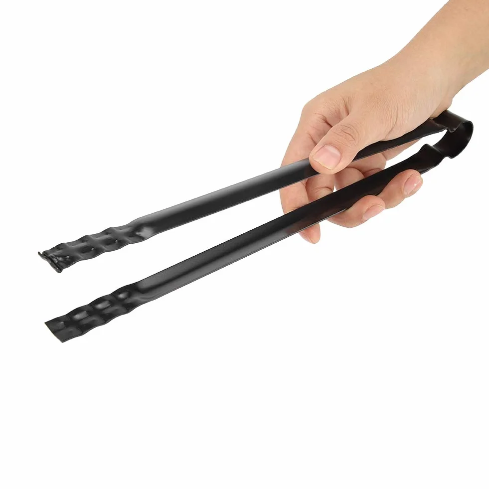 Ejoyous Szczypce do węgla drzewnego, metalowy klips do grilla, szczypce do węgla, szczypce do grilla na węgiel drzewny, wielofunkcyjne szczypce do grillowania na świeżym powietrzu, pikniku, kominka