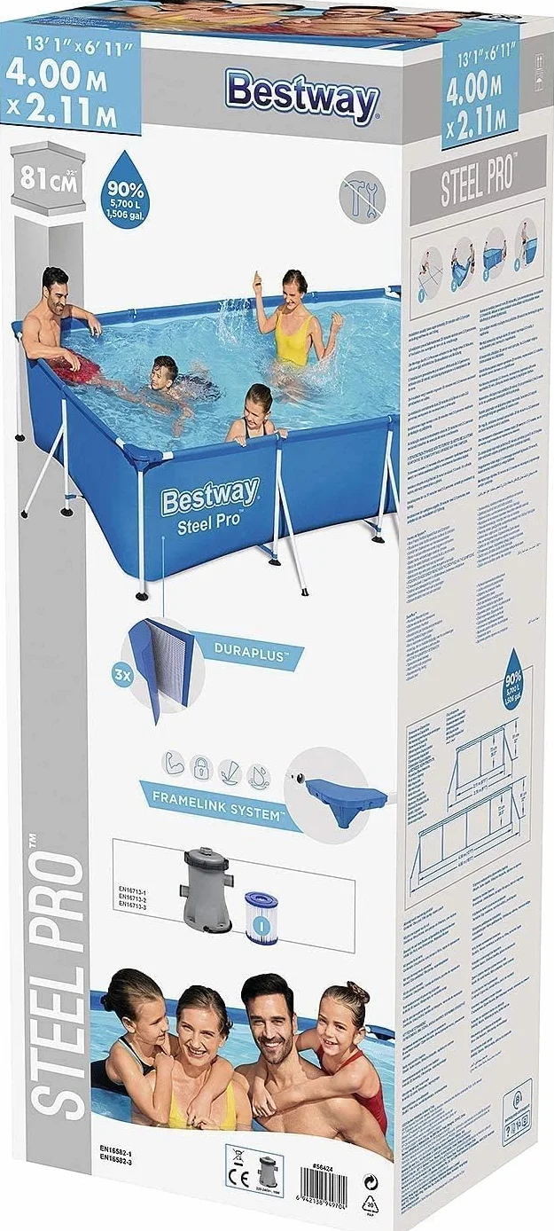 Bestway 56424 Basen Rurowy Dla Dzieci 400 x 211 x 81 cm